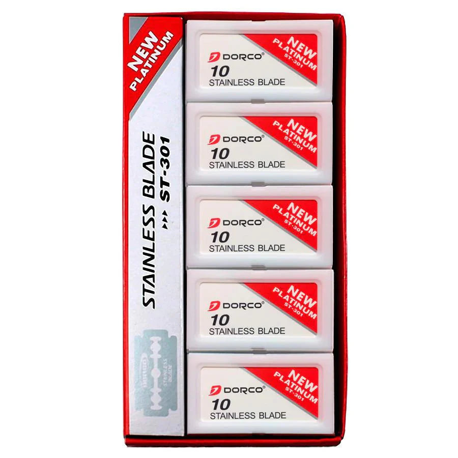 Dorco ST-301 Stainless Double Edge Razor Blade Platinum