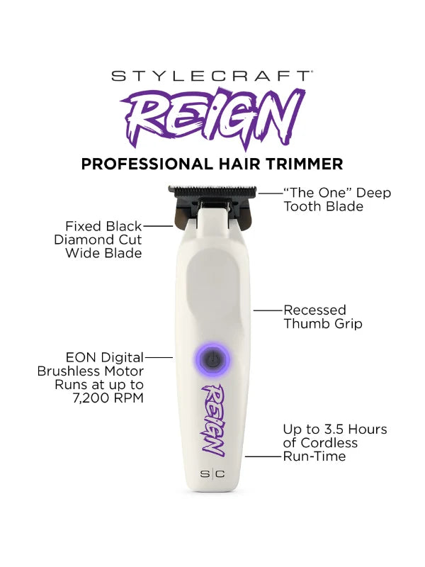 StyleCraft Reign Professional Clipper & Trimmer Combo Set