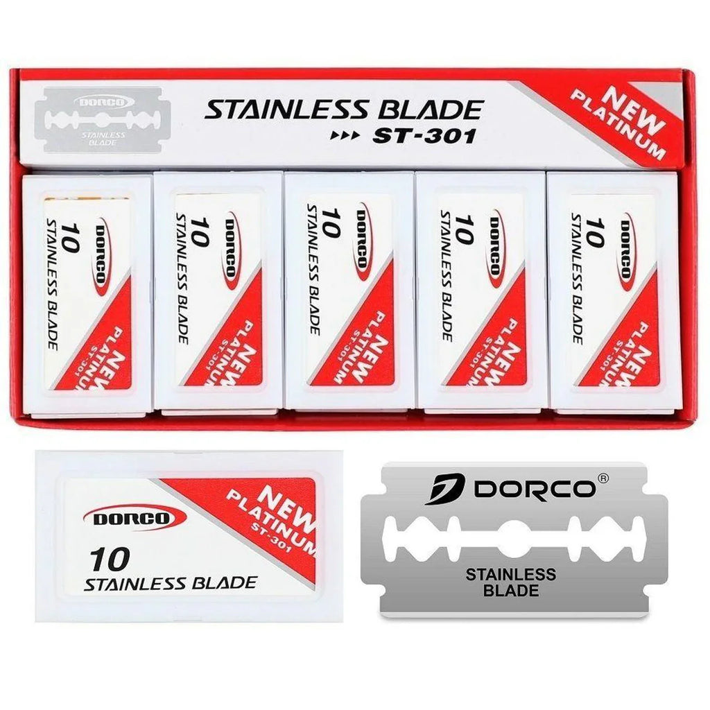 Dorco ST-301 Stainless Double Edge Razor Blade Platinum